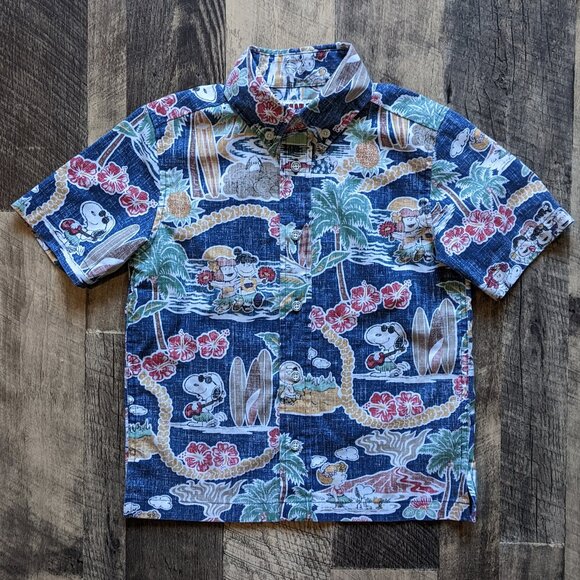 Reyn Spooner Peanuts in Hawaii Button-Down Kloth Shirt - Picture 1 of 6